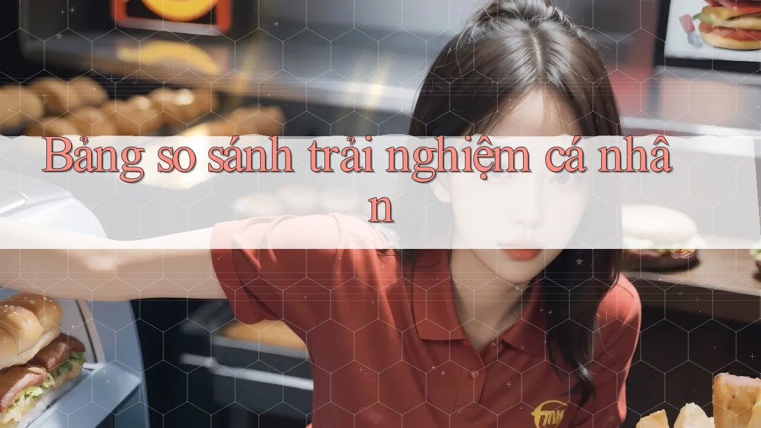 Bảng so sánh trải nghiệm cá nhân